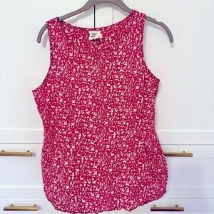 Mata Traders Vera pink patterned sleeveless top cotton fair trade sustainable